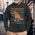 恐竜 Tyrannosaurus ティラノサウルス 長袖Tシャツ 高齢者への贈り物