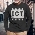 情報技術ict技術者 長袖Tシャツ 高齢者への贈り物