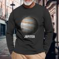 惑星ジュピター -太陽系の惑星 長袖Tシャツ 高齢者への贈り物