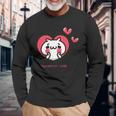 愛しすぎて大好きすぎる。ペアデザイン２にゃんこ 長袖Tシャツ 高齢者への贈り物