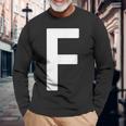 文字f 小文字 アルファベットマッチング ハロウィン Abc 長袖Tシャツ 高齢者への贈り物