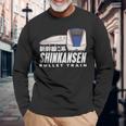 新幹線 新幹線 日本の漢字 鉄道扇子 長袖tシャツ 長袖Tシャツ 高齢者への贈り物