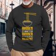 日本のラーメン I アジアンフード I ラーメン 長袖Tシャツ 高齢者への贈り物