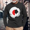 日本国旗、サッカー日本代表のルーツ 長袖Tシャツ 高齢者への贈り物