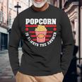 映画と日付の夜のギフトのためのおかしいポップコーンのtシャツ 長袖Tシャツ 高齢者への贈り物