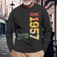 月 1957年6月 1957年 レトロ 1957 ヴィンテージ 1957年 1957年以来 長袖Tシャツ 高齢者への贈り物