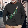 月へムーニング暗号株取引強気トレーダー Btc 長袖Tシャツ 高齢者への贈り物