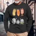 洗濯 する 寿司 すし たまご サーモン えび 長袖Tシャツ 高齢者への贈り物