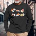猫好き 寿司好き おもしろい 和食 猫寿司 長袖Tシャツ 高齢者への贈り物