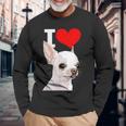 白いチワワ犬が大好き 長袖Tシャツ 高齢者への贈り物
