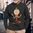 瞑想仏教 長袖Tシャツ 高齢者への贈り物