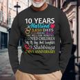 結婚10周年記念ギフト 結婚10周年 長袖Tシャツ 高齢者への贈り物