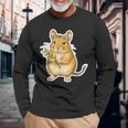 緑の枝を持つデグー 長袖Tシャツ 高齢者への贈り物