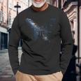 美的シルエット星宇宙銀河蝶 長袖Tシャツ 高齢者への贈り物
