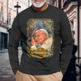 聖ローマ教皇ヨハネ・パウロ2世十字架 カトリック 長袖Tシャツ 高齢者への贈り物