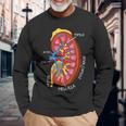 腎臓の解剖学 腎臓学 長袖Tシャツ 高齢者への贈り物