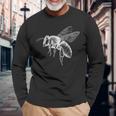 蜂 動物 モチーフ アート 蜂 長袖Tシャツ 高齢者への贈り物