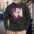 闇カワイイ・サドアニメ少女パステルゴス・メンヘラ 長袖Tシャツ 高齢者への贈り物
