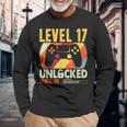 面白い17歳の誕生日 17歳 ギフト レベル17 アンロック 長袖Tシャツ 高齢者への贈り物
