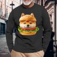 面白いtシャツ 柴犬 犬 イヌ ハンバーガー メンズ 犬好き グッズ かわいい おもしろ 面白い 服 ネタ 長袖tシャツ 長袖Tシャツ 高齢者への贈り物