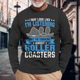 面白いジェットコースター テーマパーク ジェットコースター 長袖Tシャツ 高齢者への贈り物