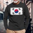 韓国軍 裏面 韓国国旗 長袖Tシャツ 高齢者への贈り物