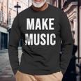 音楽を作る 長袖Tシャツ 高齢者への贈り物