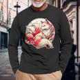 魅惑のキツネマジック：日本の九尾のキツネ編 長袖Tシャツ 高齢者への贈り物