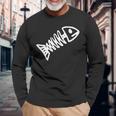 魚の骨 長袖Tシャツ 高齢者への贈り物