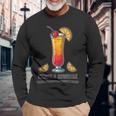 鮮やかなテキーラの日の出ドリンクイラスト 長袖Tシャツ 高齢者への贈り物