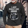 鳥の名言 カラスのような服 カラス 長袖Tシャツ 高齢者への贈り物