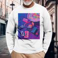 80年代 90年代aporwave レトロ美学 長袖Tシャツ 高齢者への贈り物
