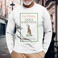 Anna Karenina Leo Tolstoy ヴィンテージブックカバー 長袖Tシャツ 高齢者への贈り物