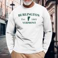 Burlingtonermontt シティステートカレッジ 観光のお土産 長袖Tシャツ 高齢者への贈り物