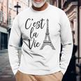 C'est Laie シャツ フレンチギフト パリ フランス エッフェル柄 長袖Tシャツ 高齢者への贈り物