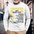 メンズ Carpenter Hourly Rate For Woodworker Carpenter Retro 長袖Tシャツ 高齢者への贈り物