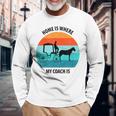 Coachman 馬車 馬車 職業格言 長袖Tシャツ 高齢者への贈り物