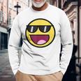 Cool Epic Face サングラス グラフィック シェード ファニー ミーム 長袖Tシャツ 高齢者への贈り物