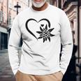 Edelweiss フラワーマウンテン Edelweiß フラワーハート Edelweiß 長袖tシャツ 長袖Tシャツ 高齢者への贈り物
