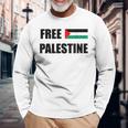 Free Gaza Free Palestine Flag ビンテージtシャツ 長袖Tシャツ 高齢者への贈り物