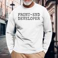 Front End Developer 長袖Tシャツ 高齢者への贈り物
