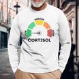 Low Cortisol Levels Meme 長袖Tシャツ 高齢者への贈り物