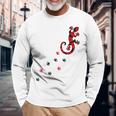 Gecko Footprint ハイビスカスフラワー ハワイサーフスタイルtシャツ 長袖Tシャツ 高齢者への贈り物
