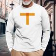 Kenko ひとことシリーズ「バミリ Bamiri Is Here 」［Orange］［背面デザイン］ 長袖Tシャツ 高齢者への贈り物