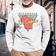 La Crosse ウィスコンシン ヴィンテージ Wi レトロ トライアングル 長袖Tシャツ 高齢者への贈り物