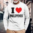 I Love Philippines フィリピン 長袖Tシャツ 高齢者への贈り物