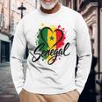 I Loveenegal 休暇 旅行 旗 お土産 ハート ツーリスト 長袖Tシャツ 高齢者への贈り物
