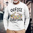 Officeurvivor かわいいアヒルの付箋 ユーモア 長袖tシャツ 長袖Tシャツ 高齢者への贈り物