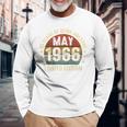 On Back 5月の誕生日 Est 1966年限定版 60Th 長袖Tシャツ 高齢者への贈り物