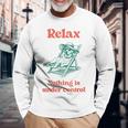Relax Labrador Dog Owner Graphic 長袖Tシャツ 高齢者への贈り物